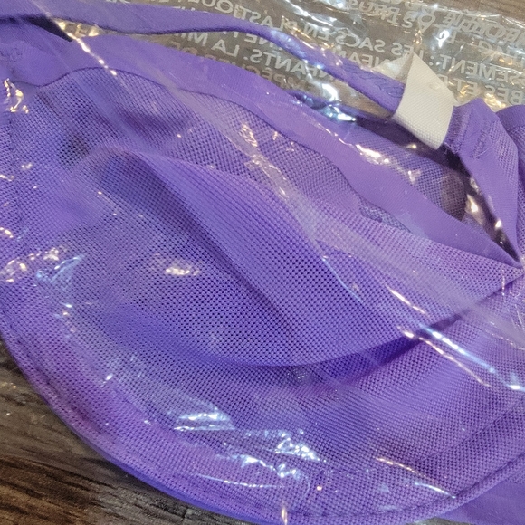 Aerie Smoothez Unlined Mesh Balconette Bra Purple Size 32C NWT! - Picture 4 of 8